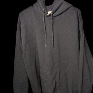 Hanes EcoSmart Dark Gray Hoodie - Size M - Made in El Salvador - Used